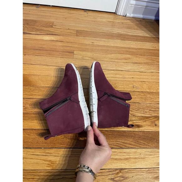 ZEROGRAND Sneakers high top Waterproof Zip Bootie Winetasting Nubuck active 8.5 - Picture 3 of 7